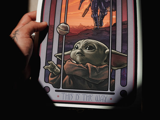 Mandalorian Fine Art Print - Preorder Limited Edition for Star Wars Anniversary