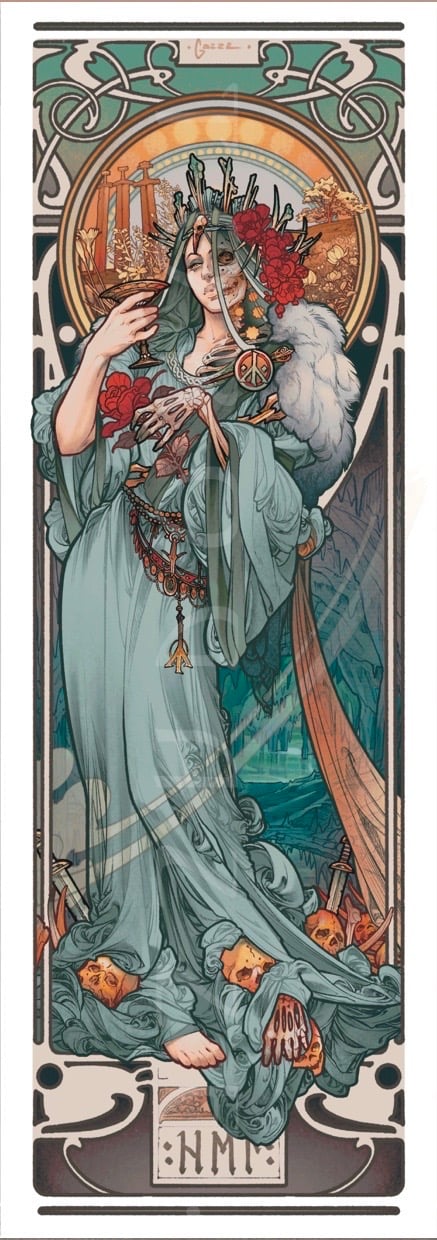 HEL · Art Nouveau Norse Goddess - Fine Art Print